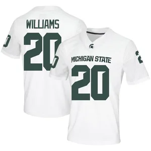 Keshawn Williams Nike Michigan State Spartans Men's Game Football Jersey - White