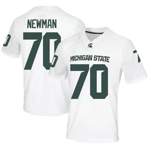Luke Newman Nike Michigan State Spartans Men's Game Football Jersey - White